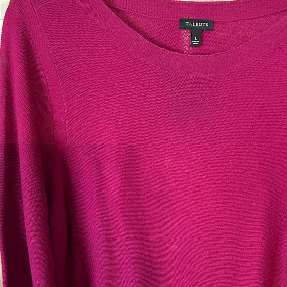 Talbots Raspberry Long Sleeve Top - Picture 5 of 7